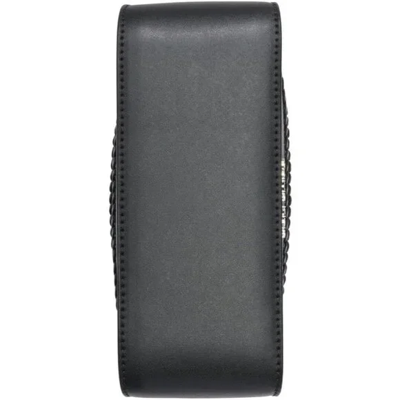 Fay North/South Small Black Canvas Crossbody Bag with Snap Closure